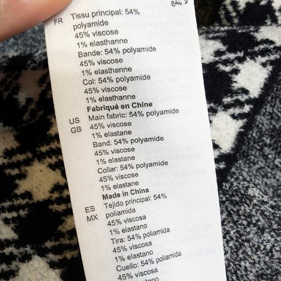 Sandro Andy Houndstooth Paris Cropped Gingham Jacquard-knit Top, size 1 - Picture 7 of 8